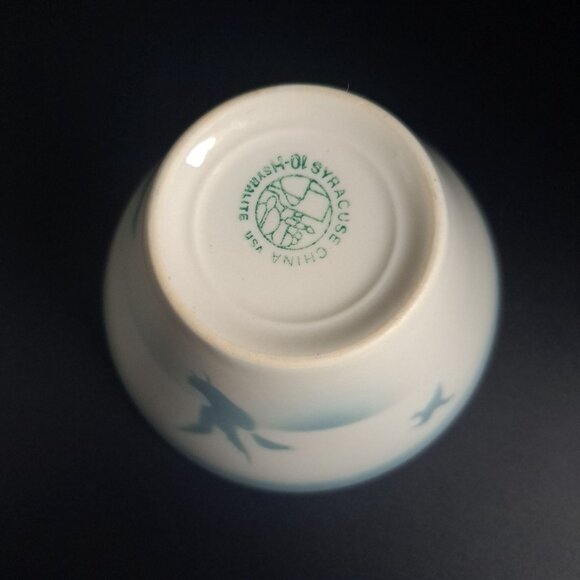 Syracuse China Pudding Cup Airbrushed Goose Design Ceramic - Picture 11 of 11